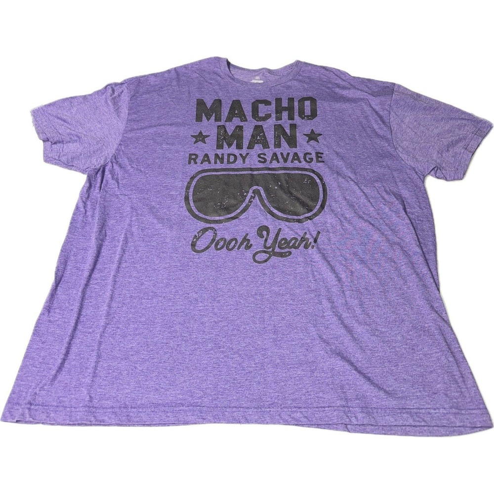 WWE‎ Wrestling Legends RANDY SAVAGE Macho Man Size 3XL Purple T-Shirt